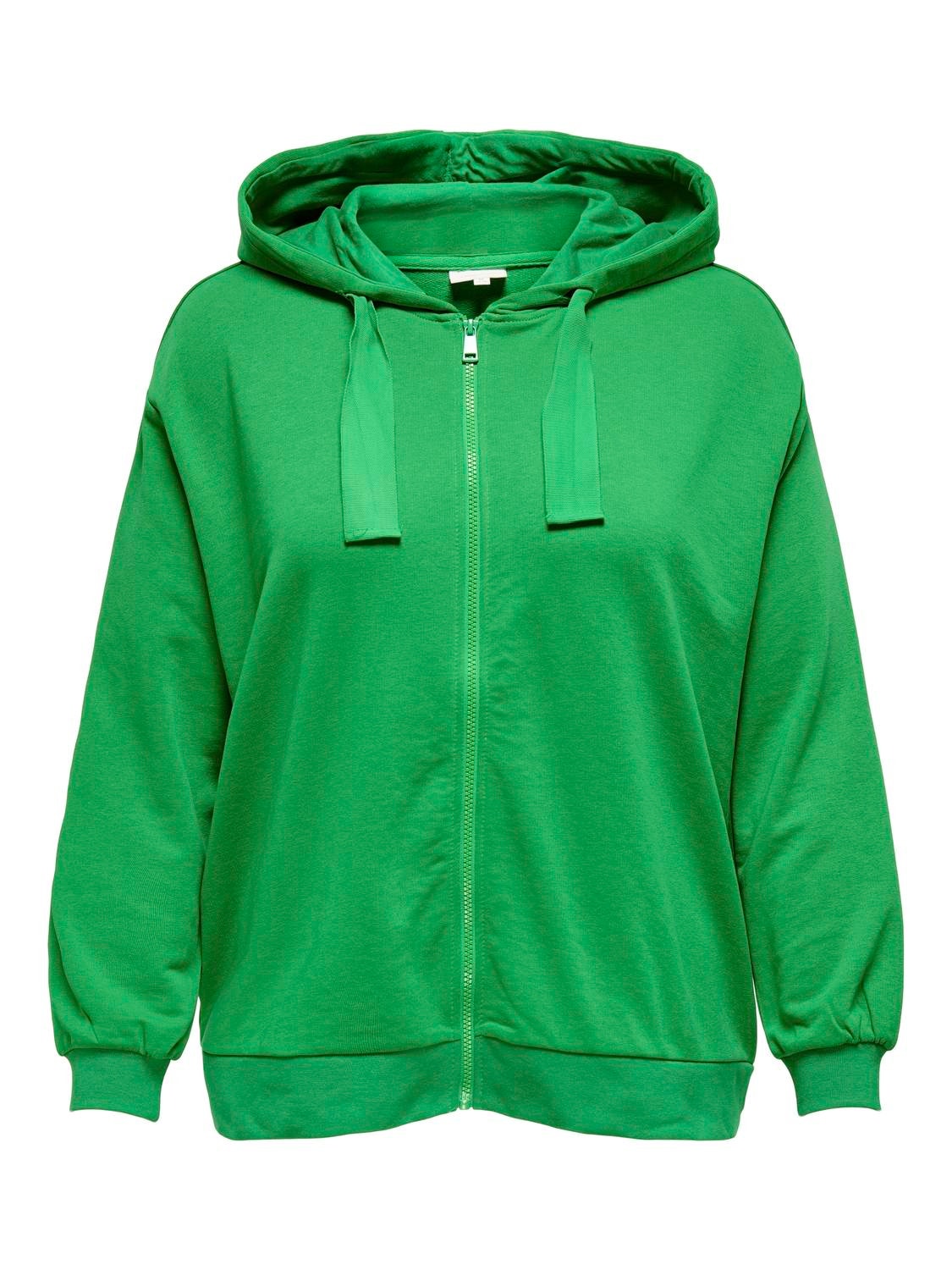 ONLY Curvy hoodie -Green Bee - 15315773