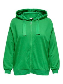 ONLY Locker geschnitten Kapuze Curve Elastische Bündchen Sweatshirt -Green Bee - 15315773