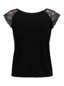 ONLY Tops Slim Fit Col en V -Black - 15315803