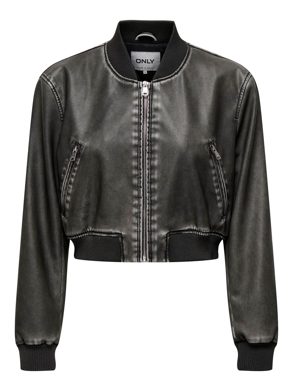 ONLY Cropped leather jacket -Black - 15315839