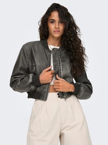 ONLY Cropped leather jacket -Black - 15315839