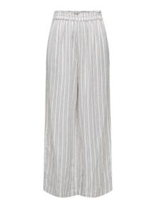ONLY Straight Fit High waist Trousers -Bright White - 15315843