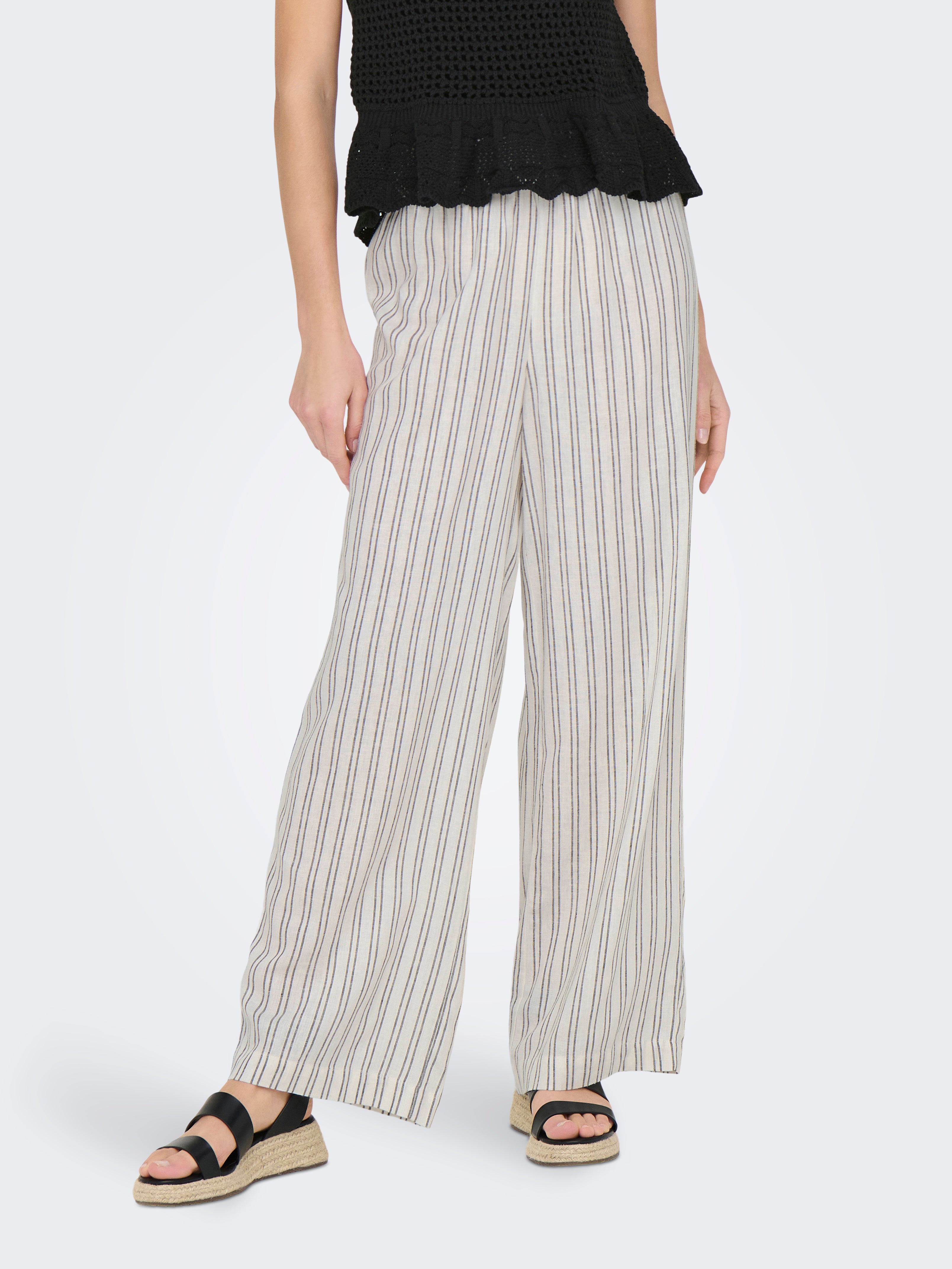 Onltokyo Gerade Geschnitten Hose Mit Weitem Beinschnitt