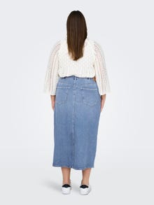 ONLY Curvy maxi denim skirt -Light Medium Blue Denim - 15315856