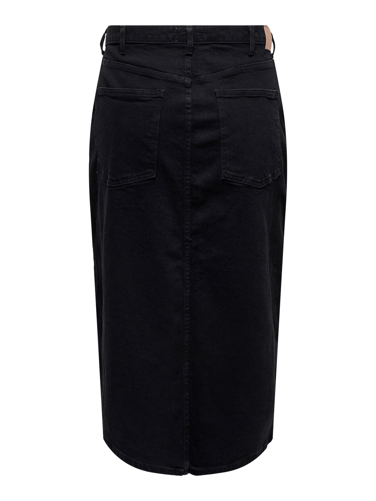 ONLY High waist Long skirt -Black Denim - 15315856