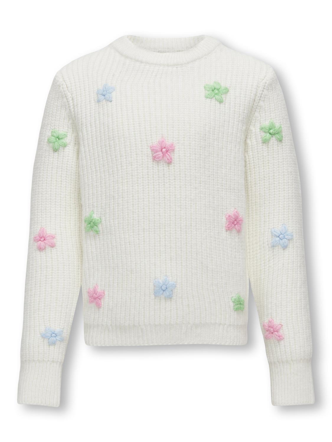 ONLY Normal passform O-ringning Pullover -Cloud Dancer - 15315909