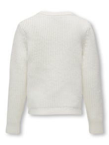 ONLY O-neck knitted pullover -Cloud Dancer - 15315909