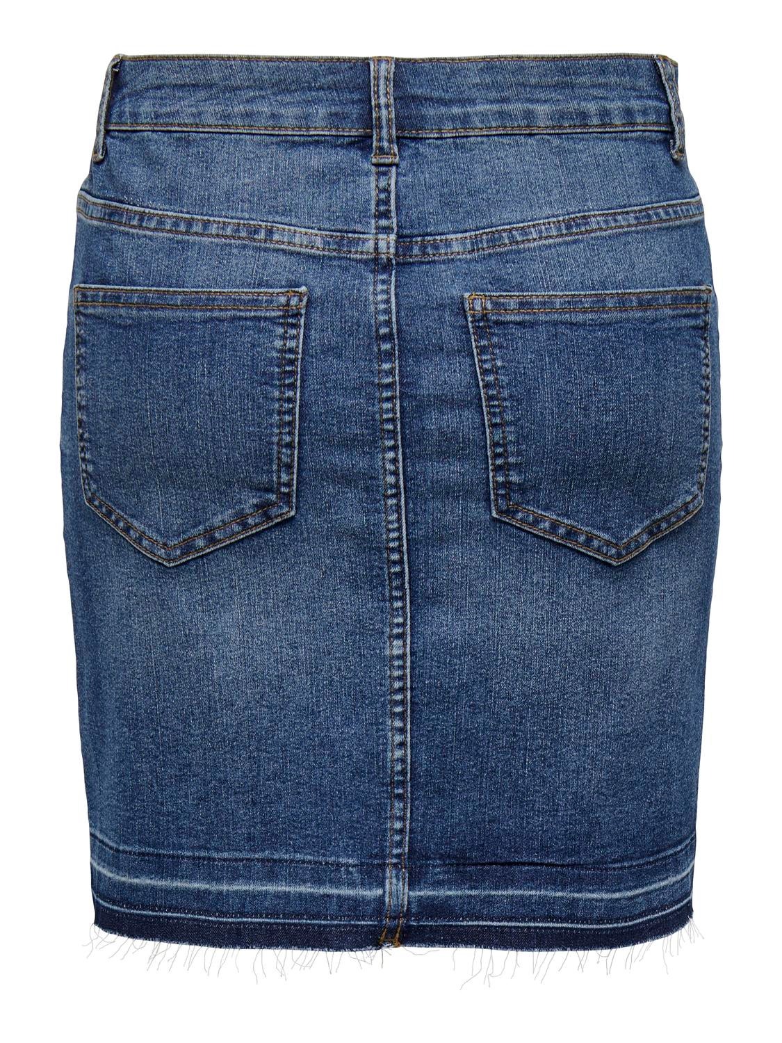 ONLY Mini denim nederdel -Dark Blue Denim - 15315970