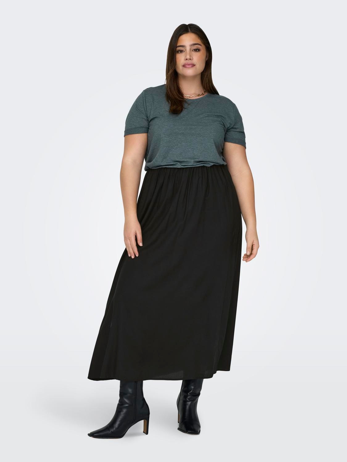 ONLY Curve Long skirt -Black - 15316019