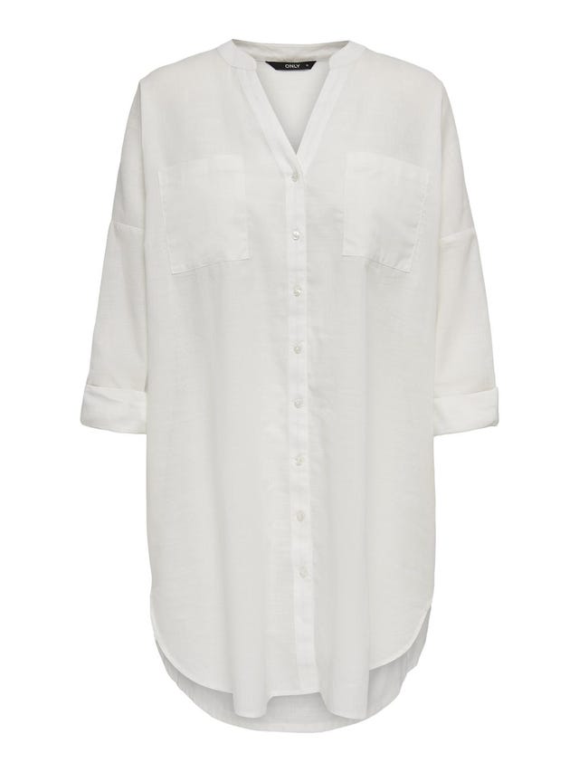 ONLY Loose fit Button down-kraag Curve Mouwuiteinden met omslag Overhemd - 15316031