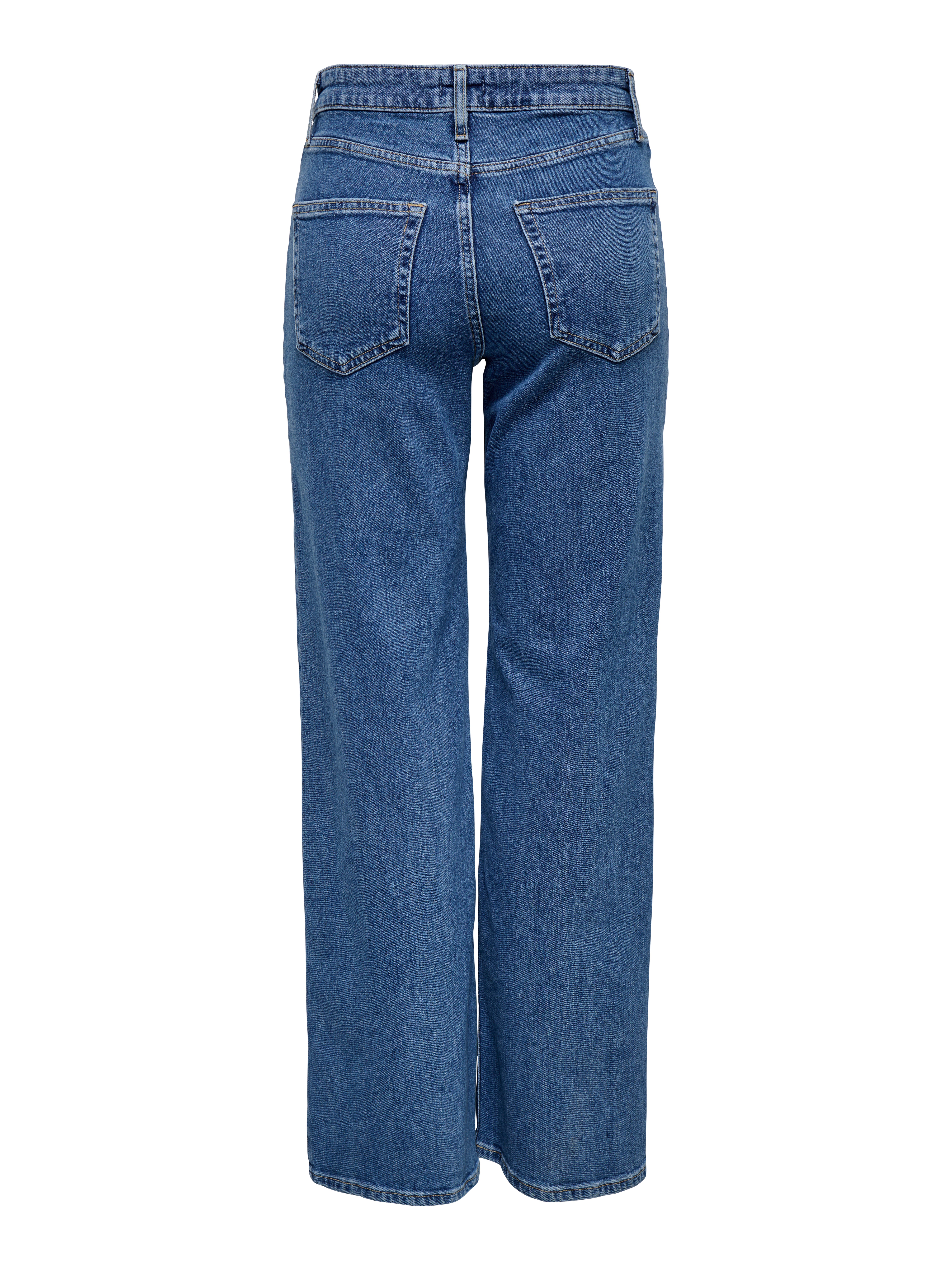 Thumbnail - Onljuicy Hohe Taille Weiter Beinschnitt Jeans