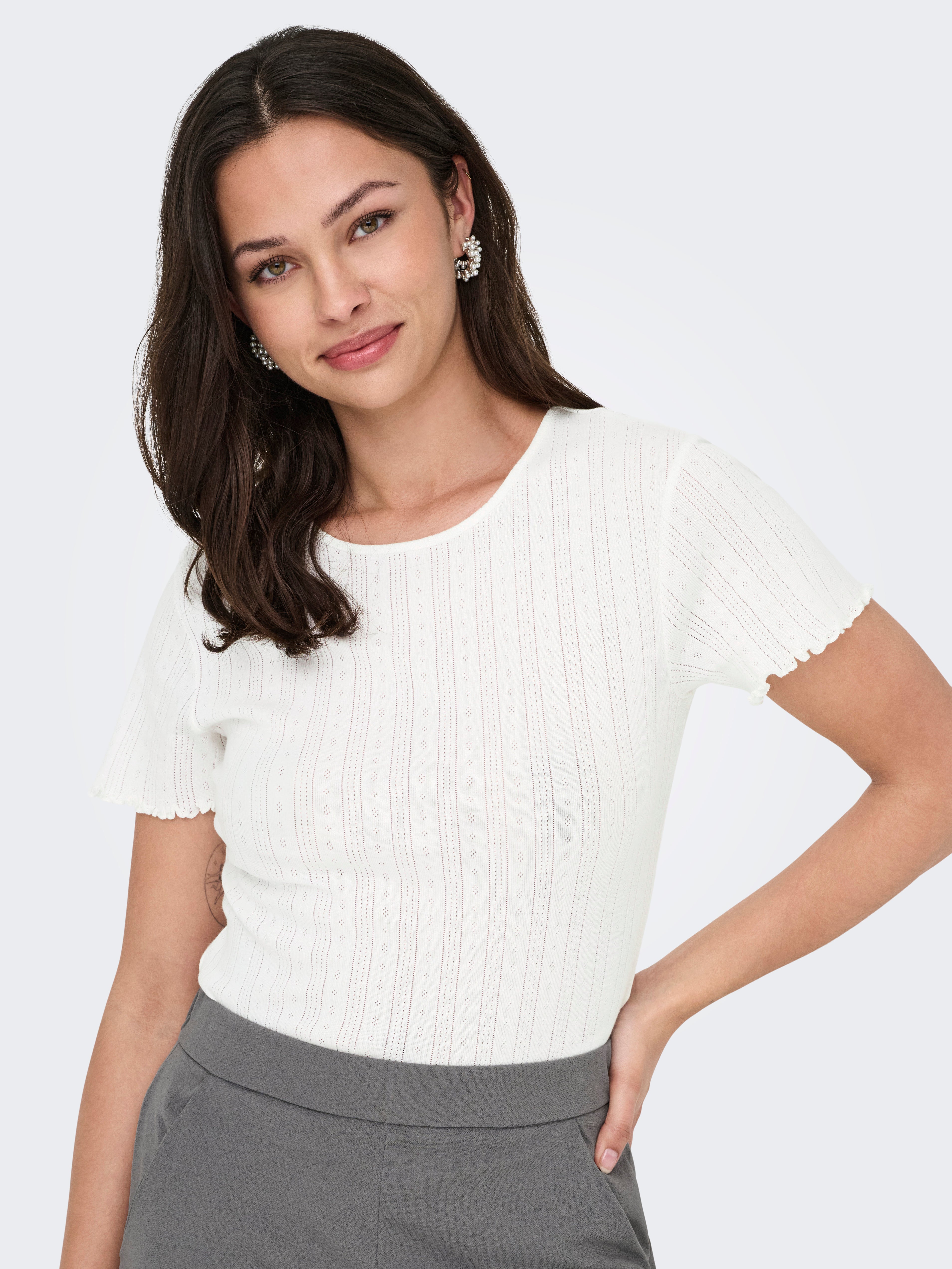 ONLY dam Topp ONLELLI - Salsa Stripes:Parfait pink