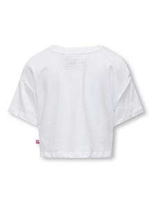 ONLY Locker geschnitten Rundhals T-Shirt -White - 15316119