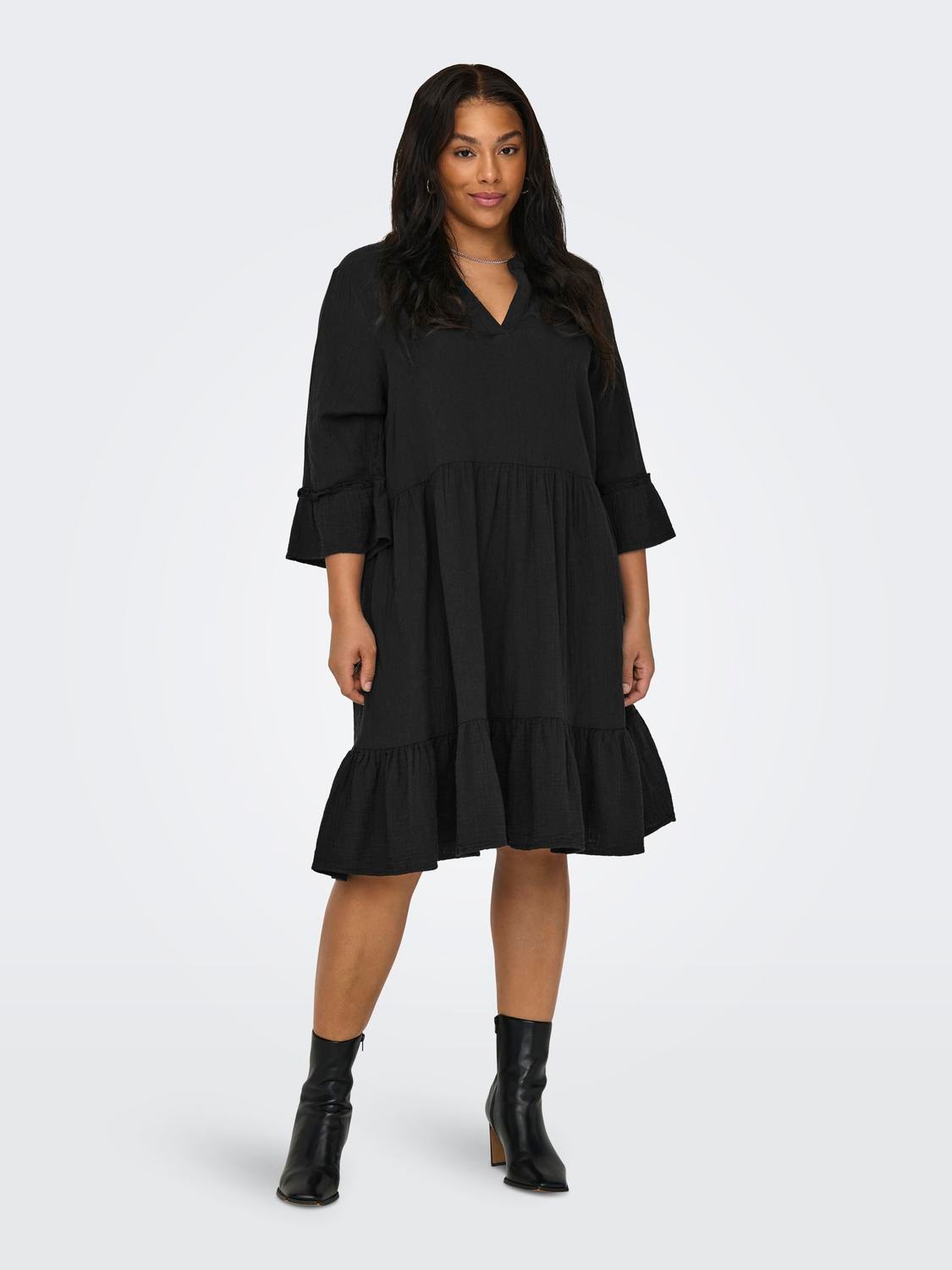 ONLY Curvy mini kjole -Black - 15316132
