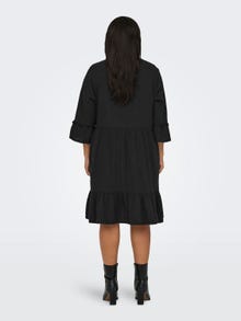 ONLY Normal geschnitten Splitneck Curve Kurzes Kleid -Black - 15316132