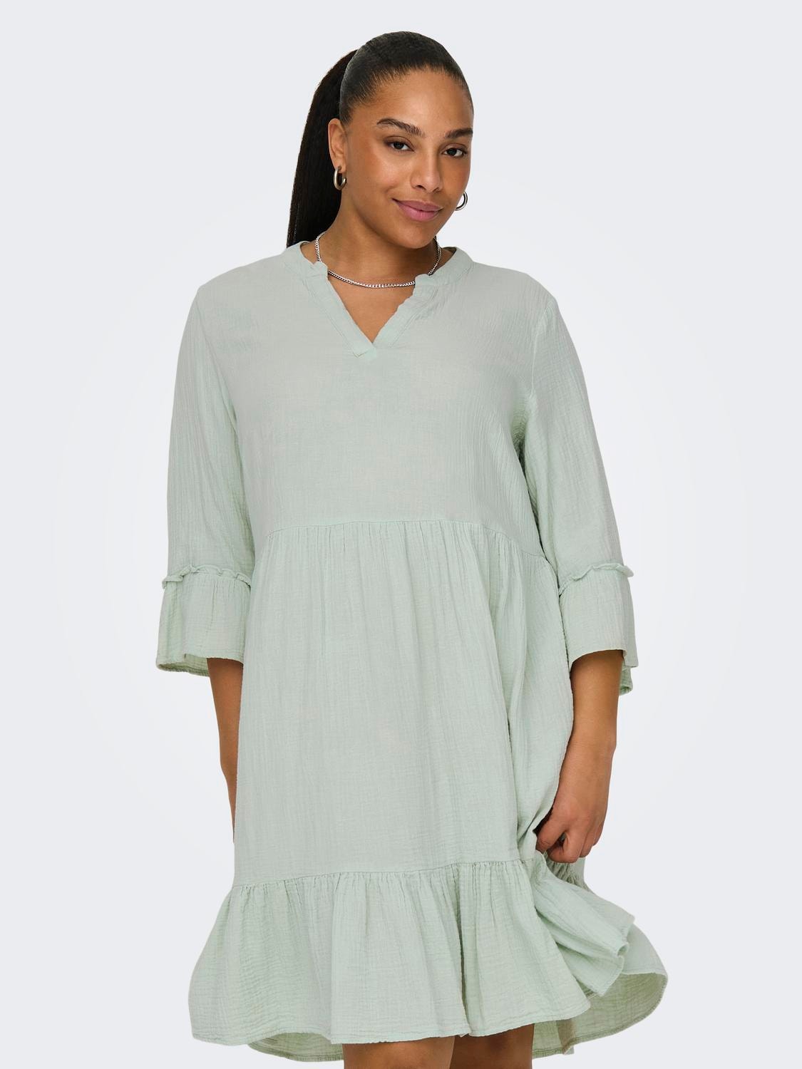 ONLY Curvy mini dress -Subtle Green - 15316132