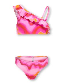 ONLY Bikinisæt med flæser -Pink Lady - 15316145