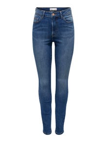 ONLY Skinny Fit Hohe Taille Jeans -Medium Blue Denim - 15316204