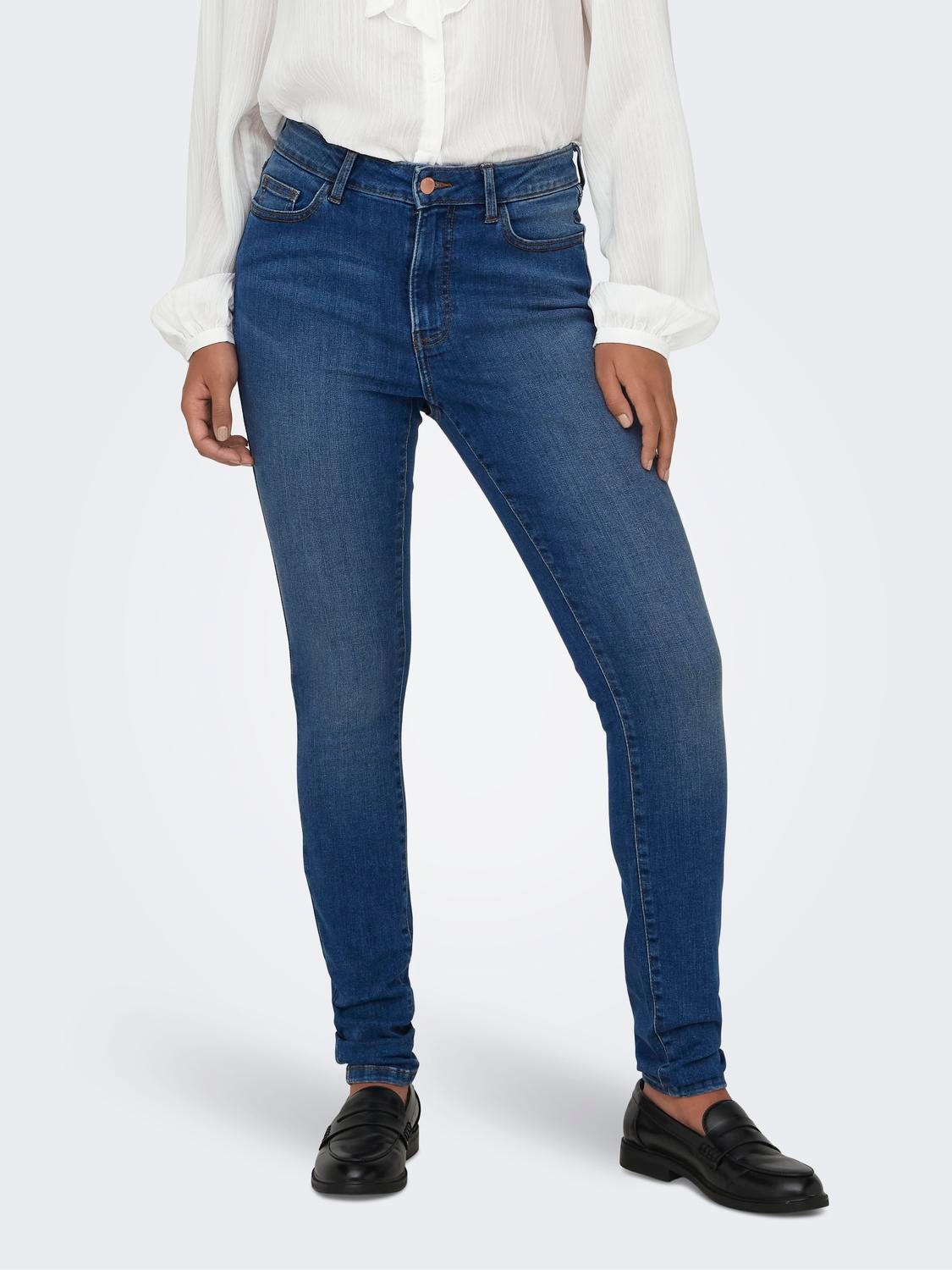 ONLY Skinny Fit Hög midja Jeans -Medium Blue Denim - 15316204