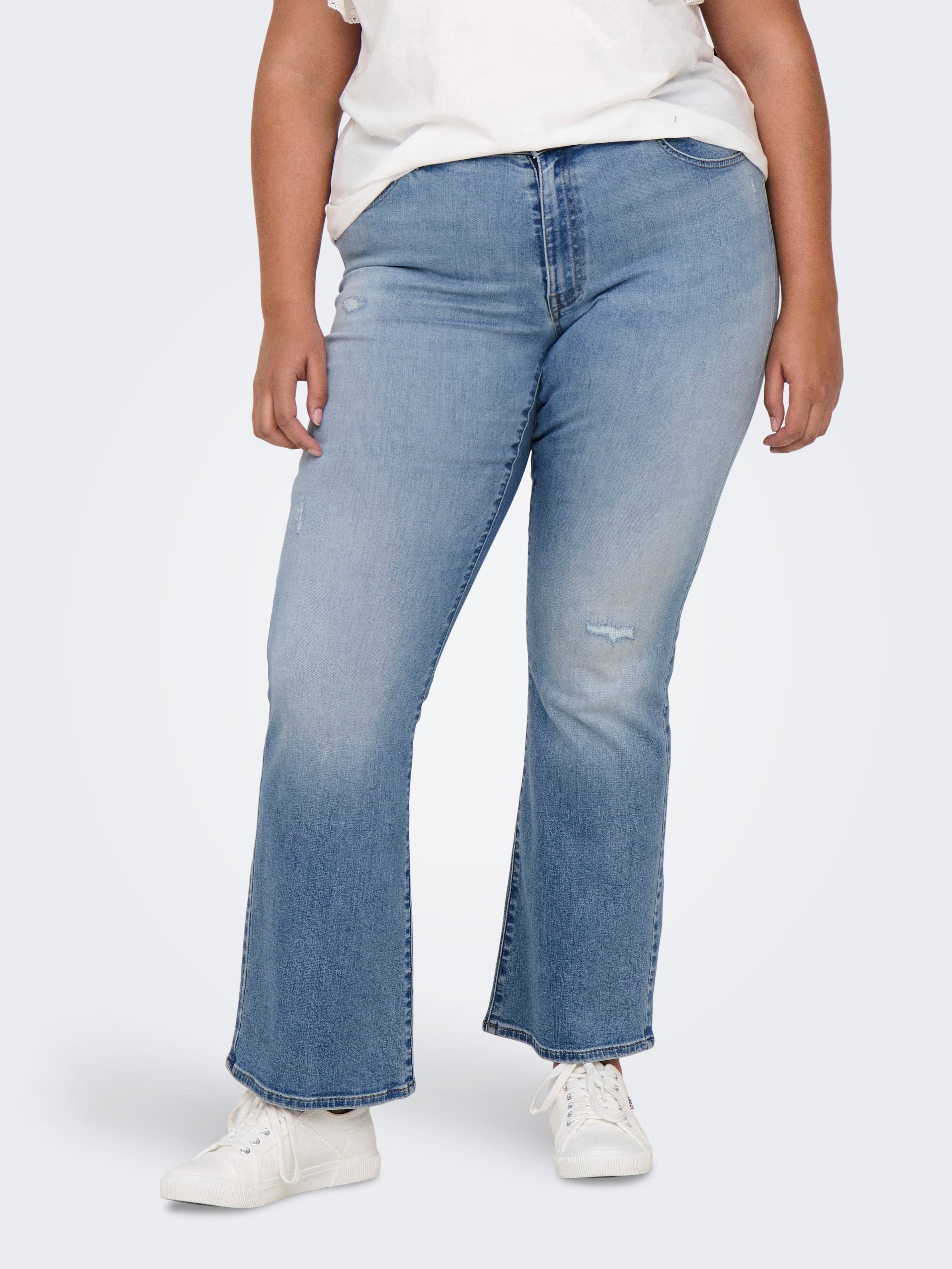Carmaya Hohe Taille Ausgestellt Jeans