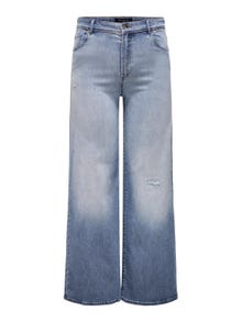 ONLY CARMaya High Waist Wide Jeans -Medium Blue Denim - 15316412
