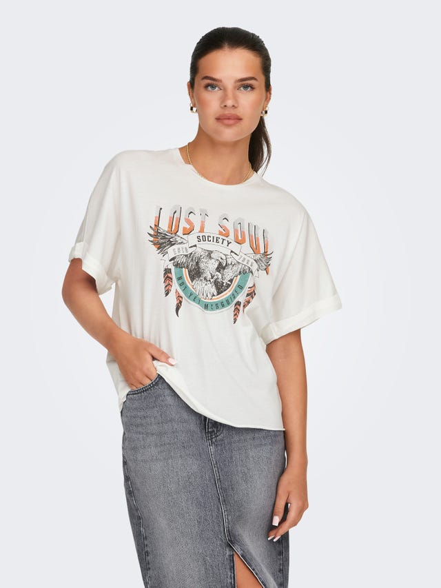 ONLY Normal geschnitten Rundhals T-Shirt - 15316637