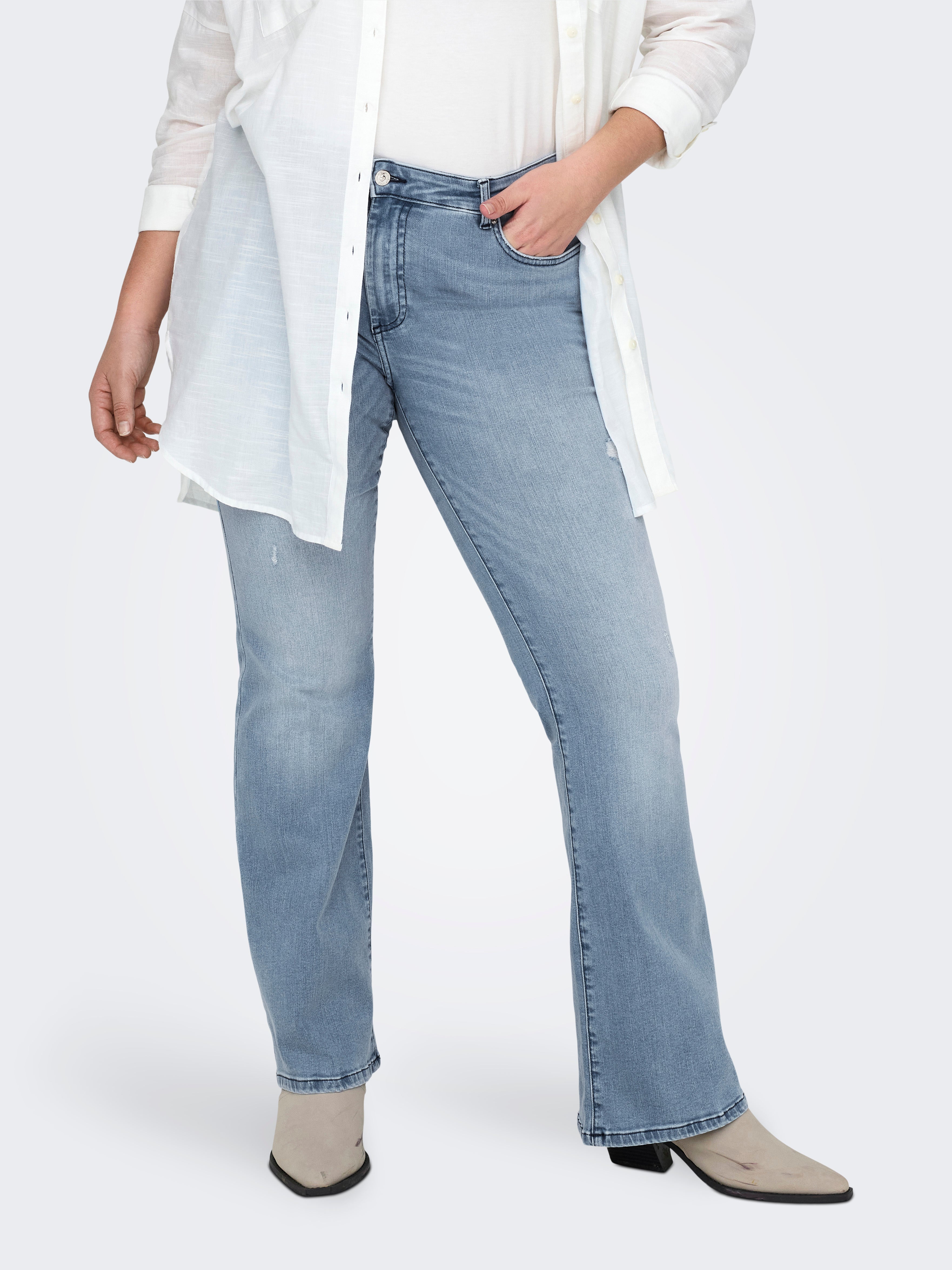 Carwilly Mittlere Taille Flared Jeans