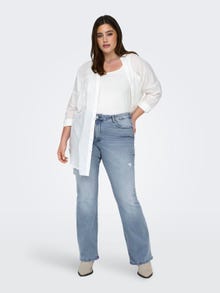 ONLY CARWilly Regular Waist Flared Jeans -Light Blue Denim - 15316649