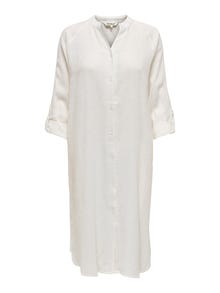 ONLY Midi linen dress -Bright White - 15316678