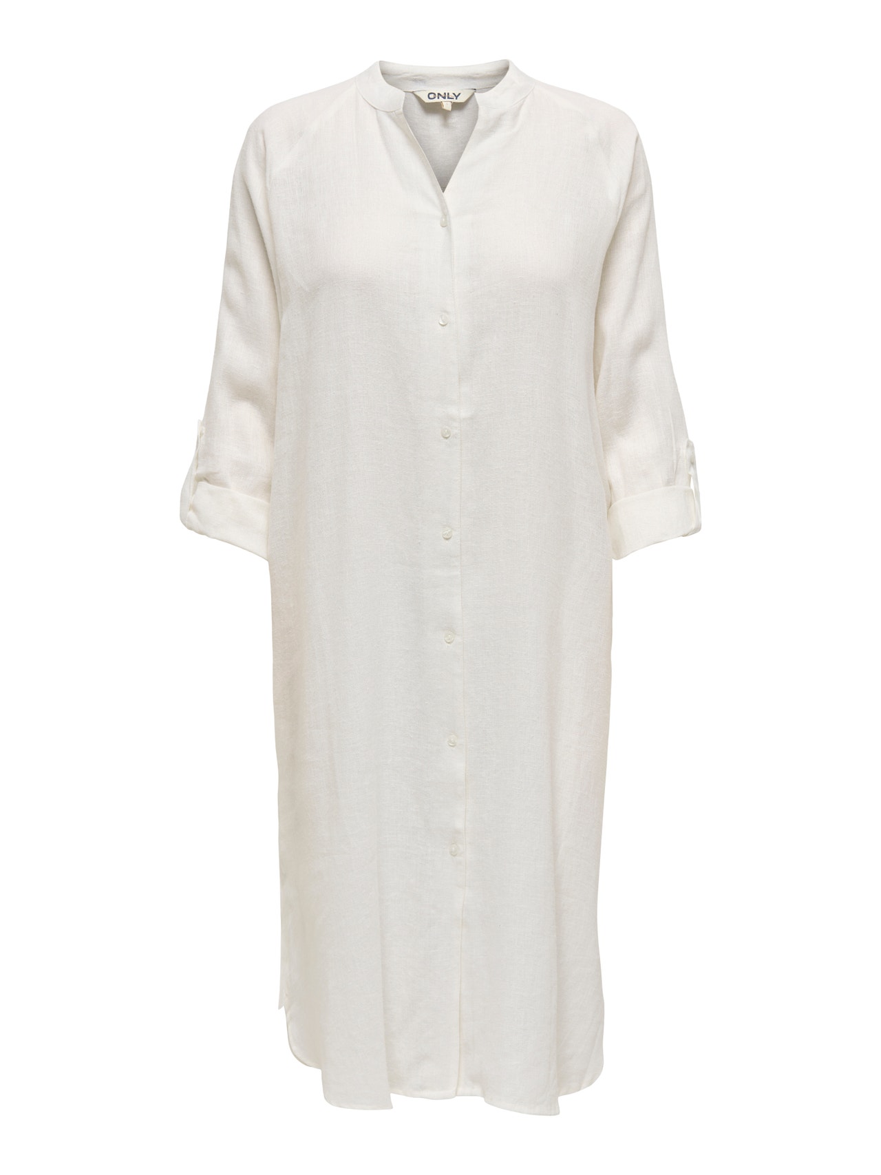 ONLY Midi linen dress -Bright White - 15316678