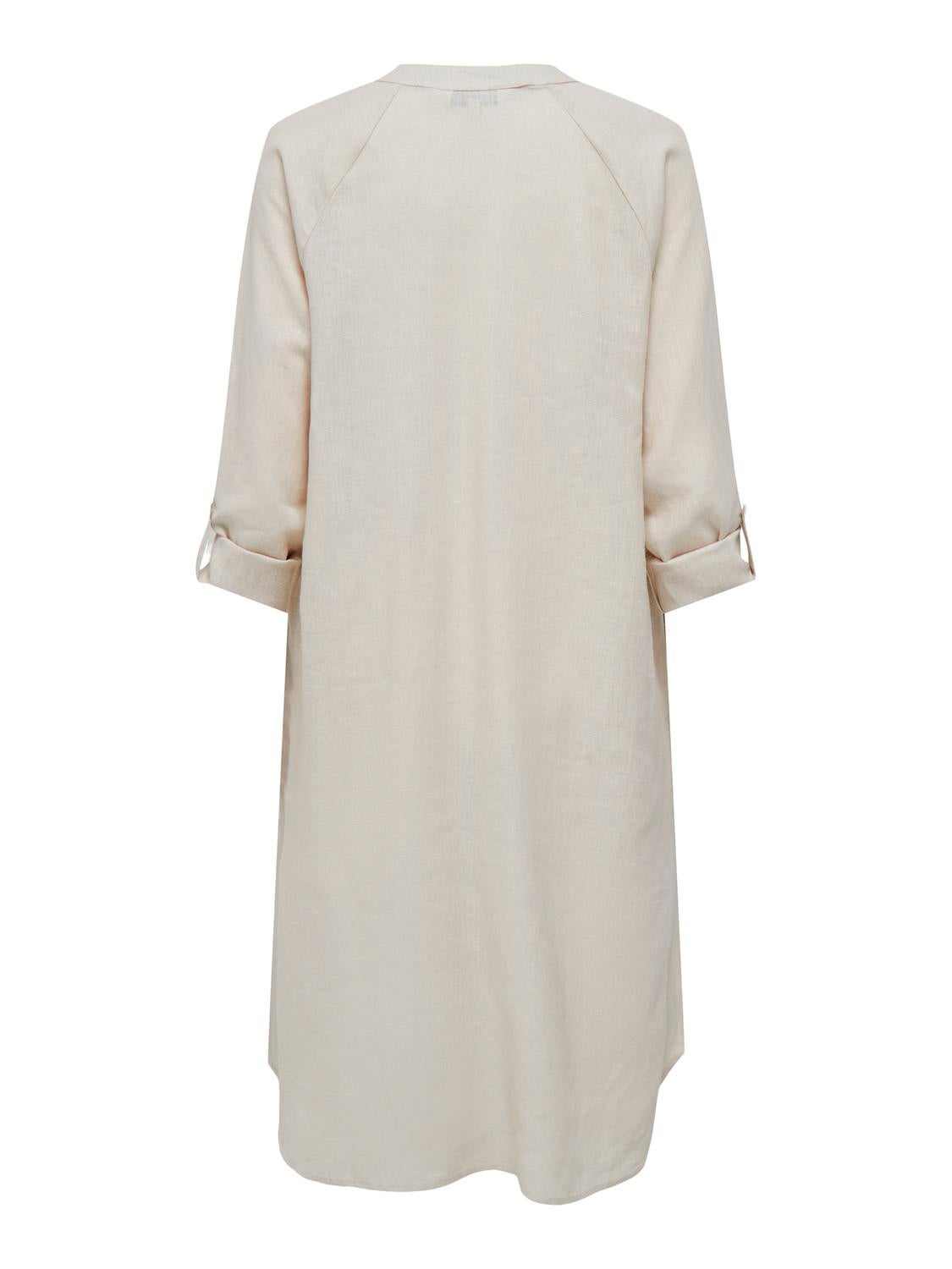 Midi linen dress | Light Grey | ONLY®