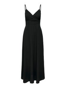ONLY Regular Fit V-hals Lang kjole -Black - 15316806