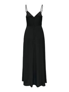 ONLY Normal geschnitten V-Ausschnitt Langes Kleid -Black - 15316806