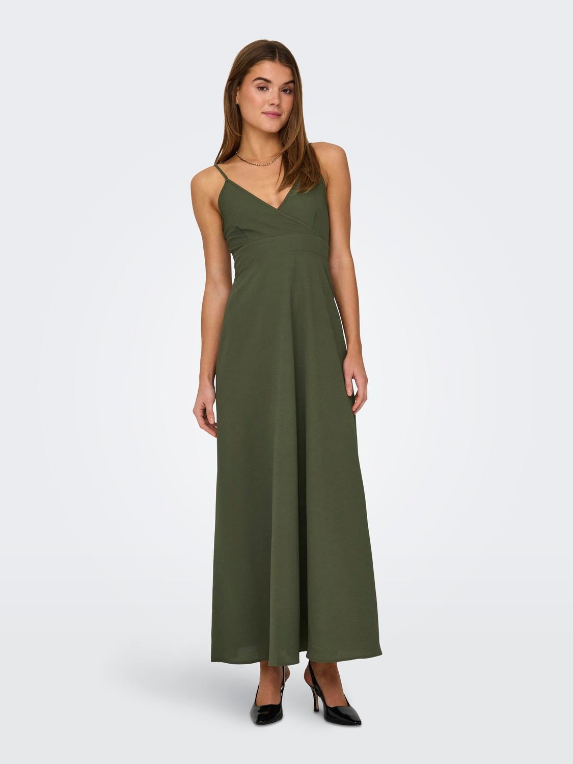 ONLY Regular Fit V-Neck Long dress -Kalamata - 15316806