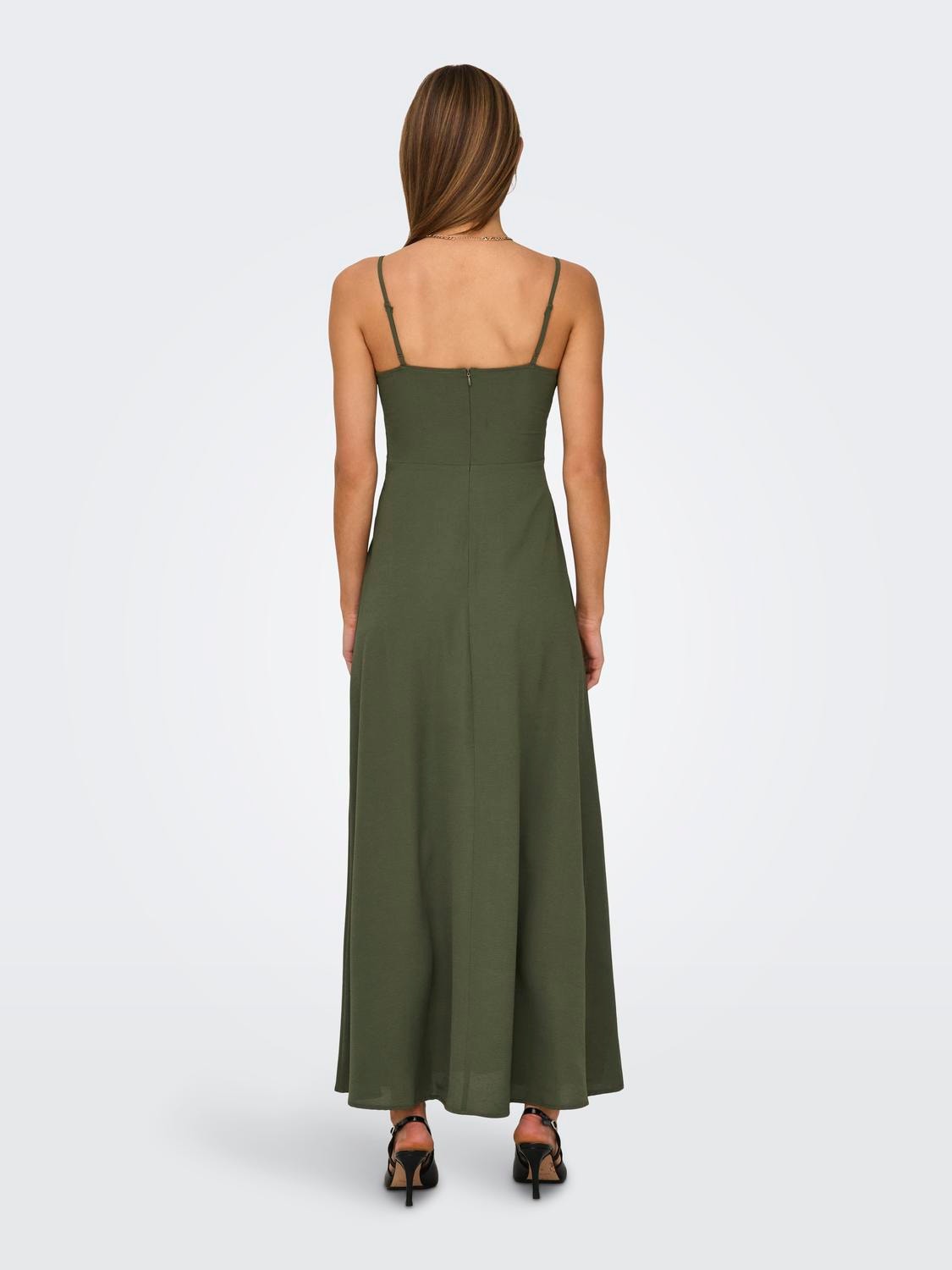 ONLY Normal geschnitten V-Ausschnitt Langes Kleid -Kalamata - 15316806