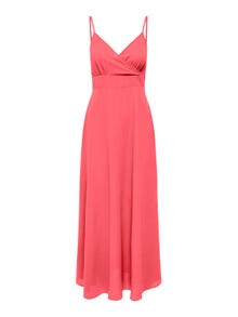 ONLY Regular Fit V-hals Lang kjole -Rose of Sharon - 15316806