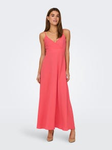 ONLY Regular Fit V-Neck Long dress -Rose of Sharon - 15316806