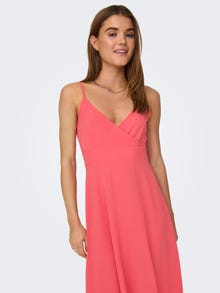 ONLY Regular Fit V-hals Lang kjole -Rose of Sharon - 15316806