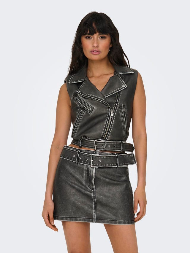 ONLY Faux leather gilet - 15316827