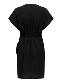 ONLY Enger Schnitt V-Ausschnitt Kurzes Kleid -Black - 15316852