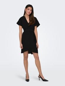 ONLY Tight Fit V-Neck Short dress -Black - 15316852