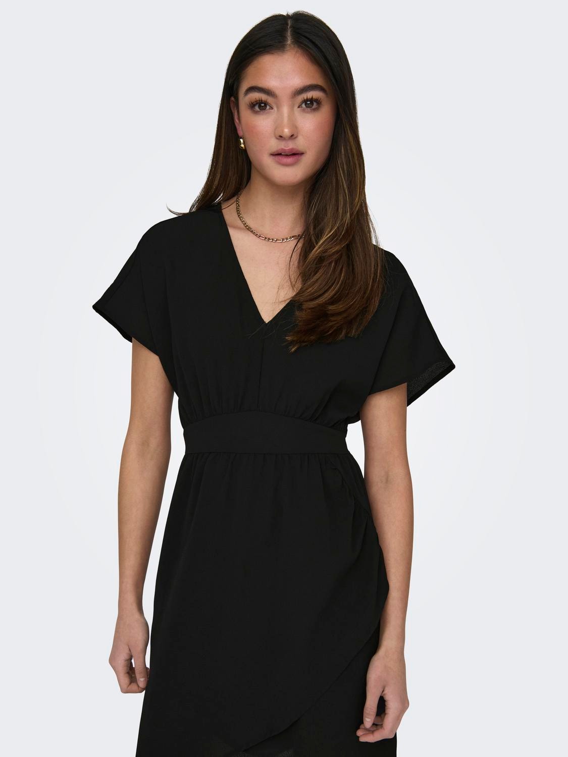 ONLY Mini wrap dress -Black - 15316852