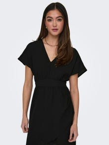 ONLY Tight Fit V-hals Kort kjole -Black - 15316852
