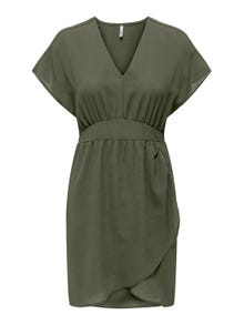 ONLY Tight Fit V-Neck Short dress -Kalamata - 15316852
