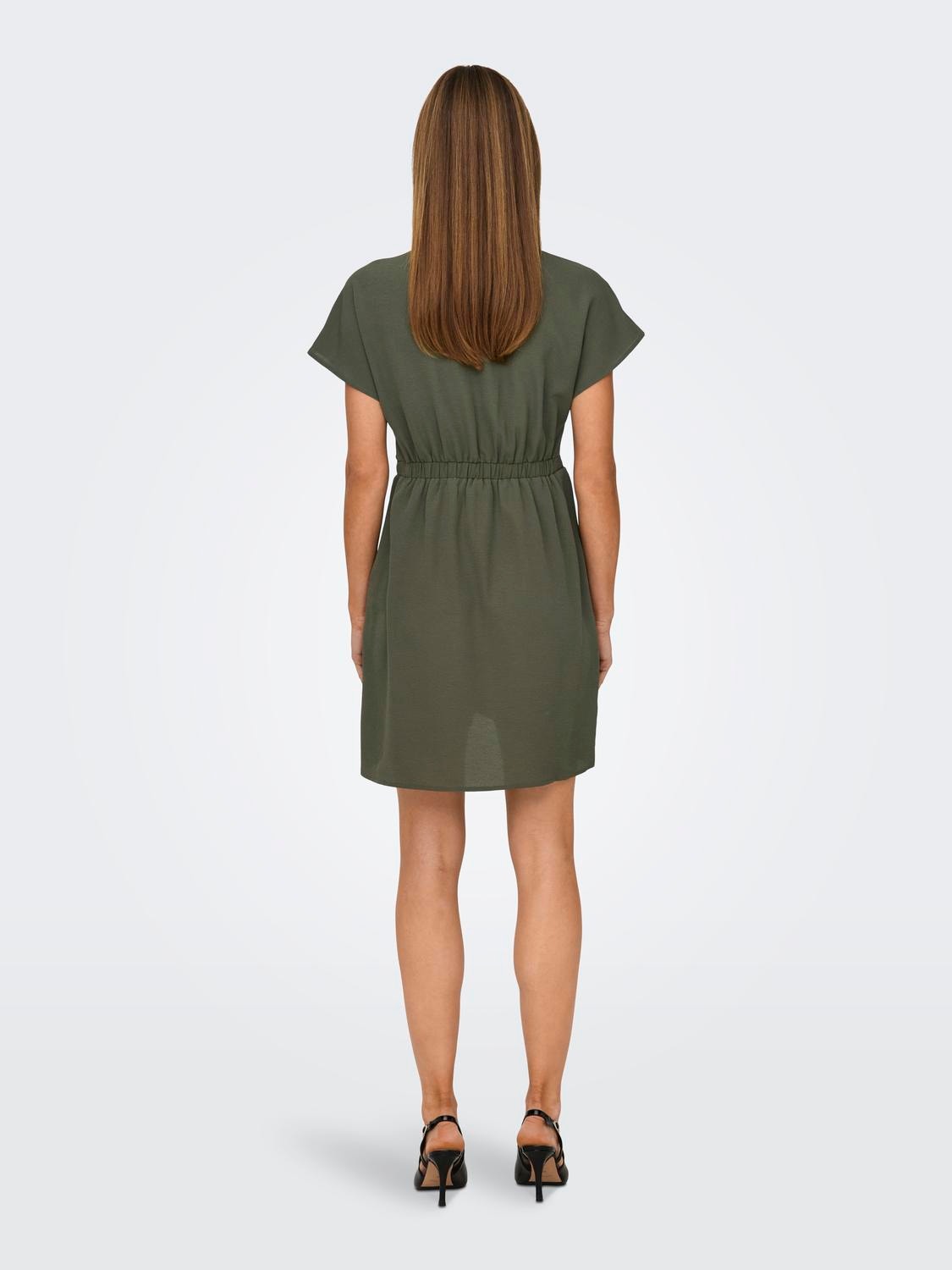 ONLY Tight Fit V-hals Kort kjole -Kalamata - 15316852