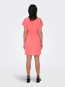 ONLY Tight Fit V-hals Kort kjole -Rose of Sharon - 15316852