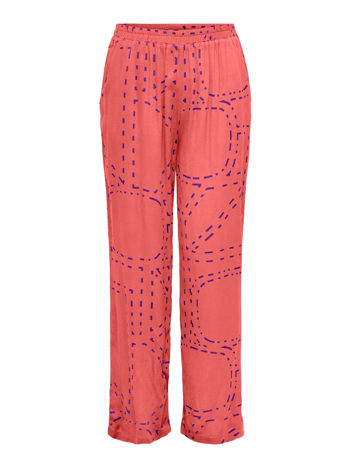 ONLY Regular Fit Trousers -Rose of Sharon - 15316963