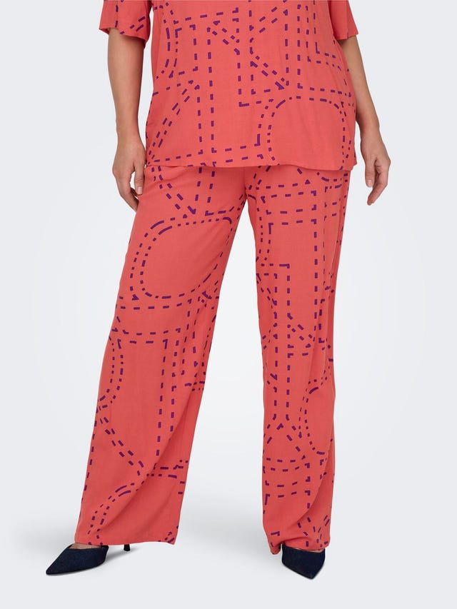 ONLY Curvy trousers with print - 15316963