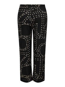 ONLY Curvy trousers with print -Black - 15316963