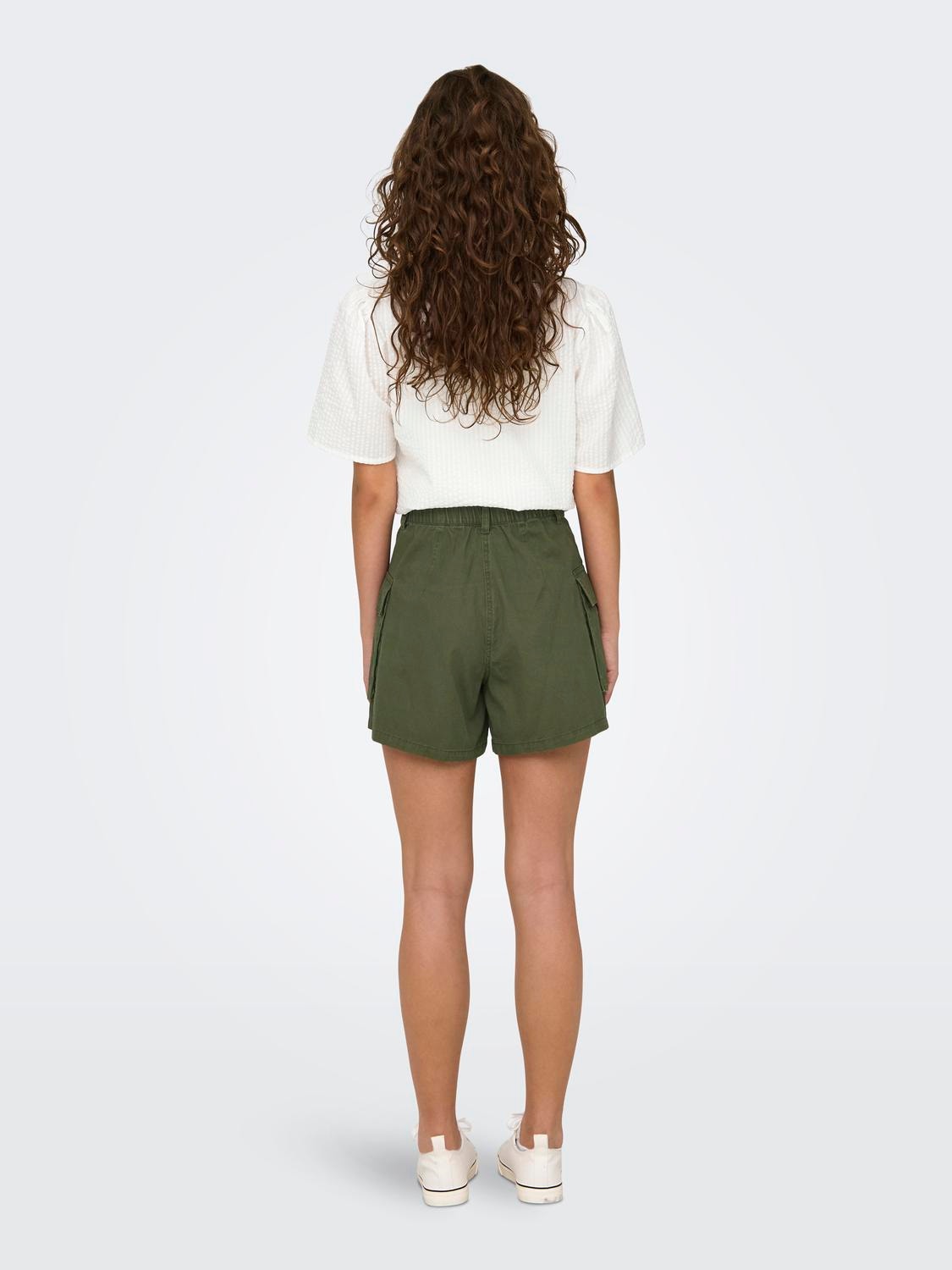 ONLY Shorts estilo cargo Corte regular Cintura media -Ivy Green - 15316968